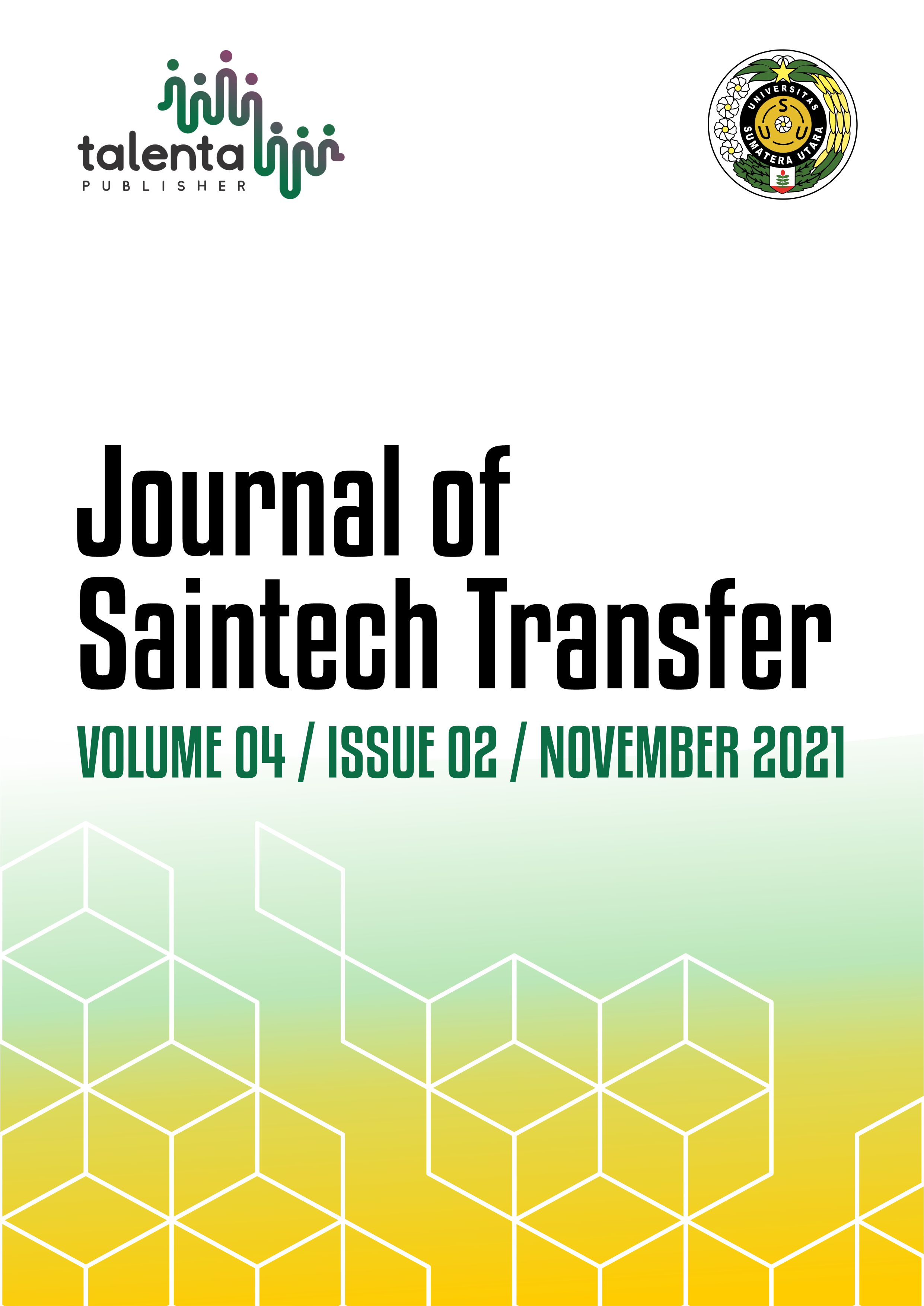 					View Vol. 4 No. 2 (2021): Journal of Saintech Transfer
				