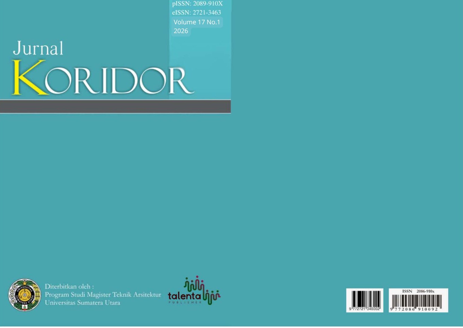 					View Vol. 17 No. 1 (2026): Jurnal Koridor
				
