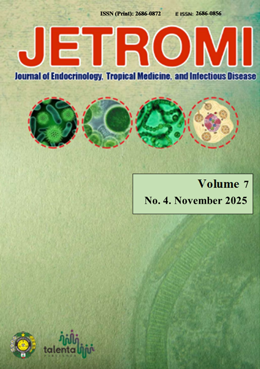 					View Vol. 7 No. 4 (2025): Journal of Endocrinology, Tropical Medicine, and Infectious Disease (JETROMI)
				