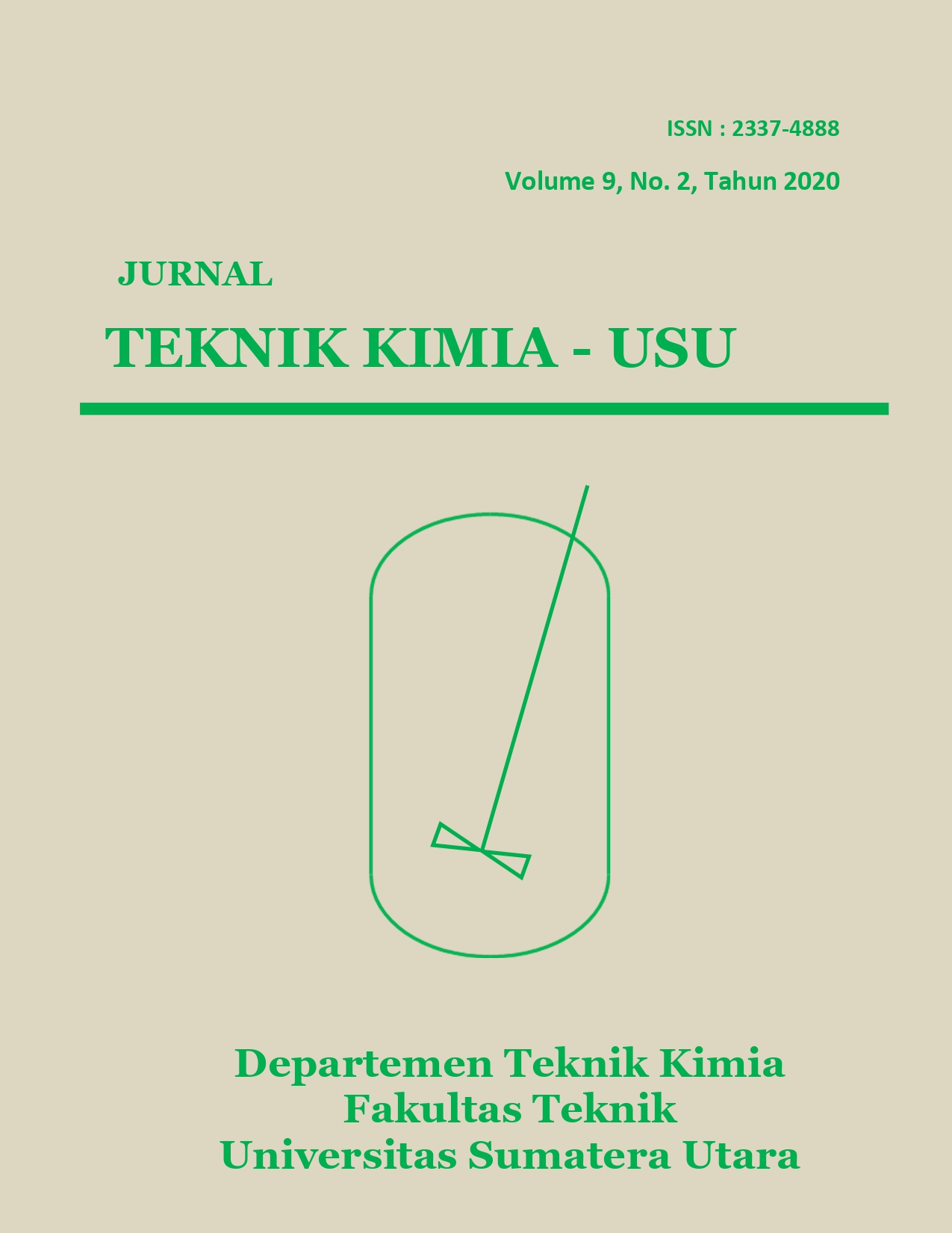 					View Vol. 9 No. 2 (2020): Jurnal Teknik Kimia USU
				