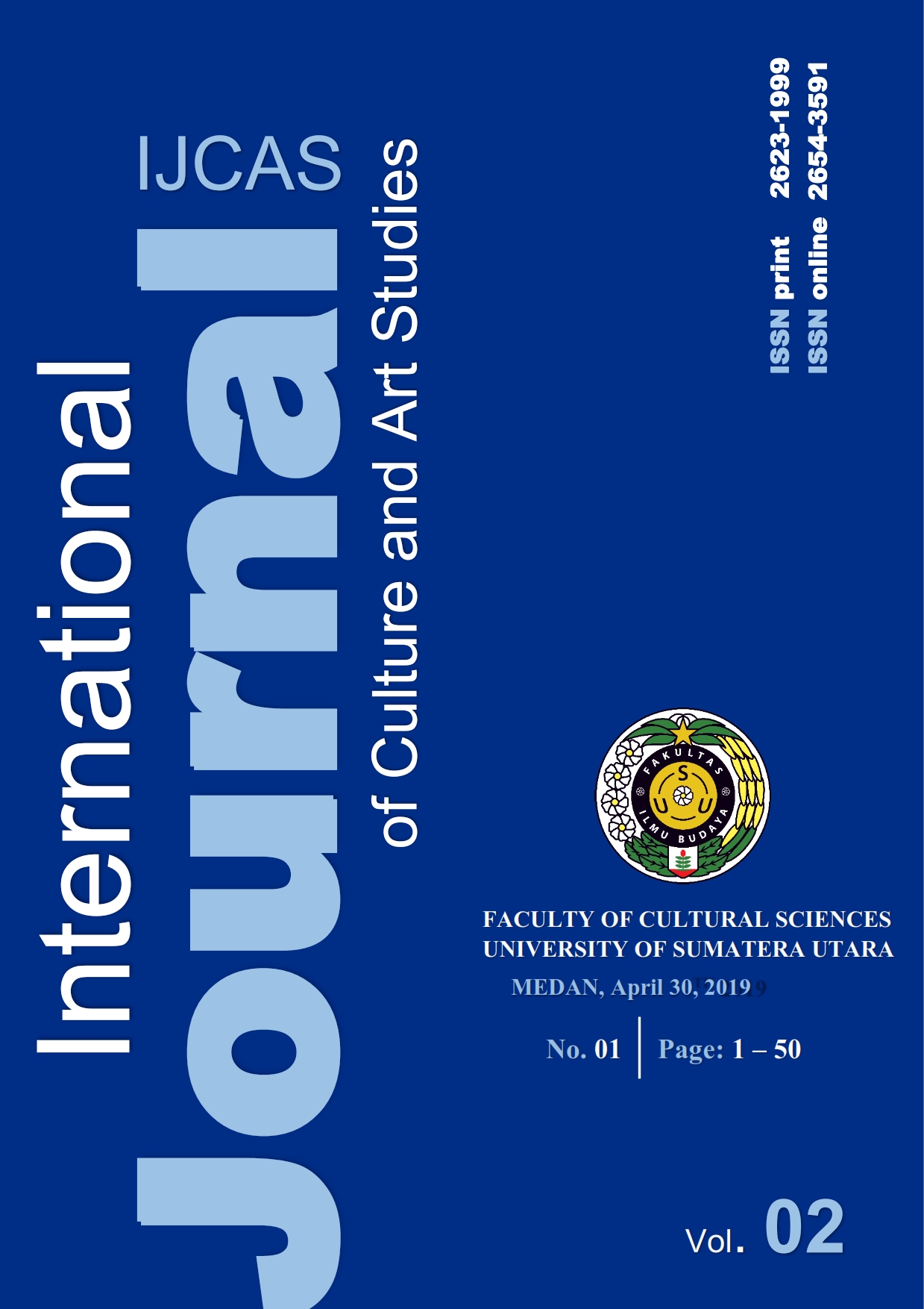 					View Vol. 2 No. 1 (2019): International Journal of Cultural and Art Studies (IJCAS) 
				